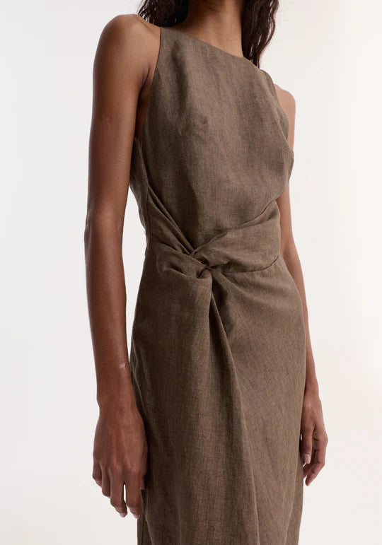 Sarong Linen Dress - Size 36
