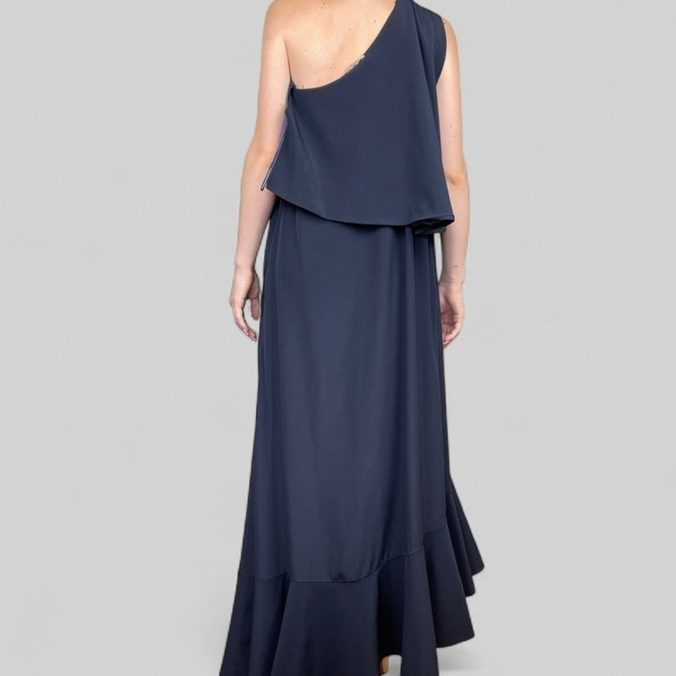 Silk One-Shoulder Dress - Size 36