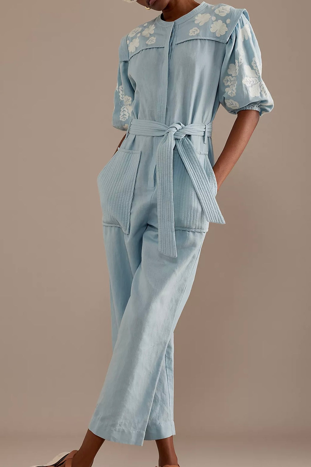 Embroidered Jumpsuit - Size 34