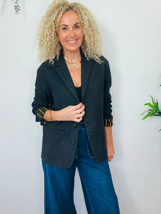 Herringbone Blazer - Size 38