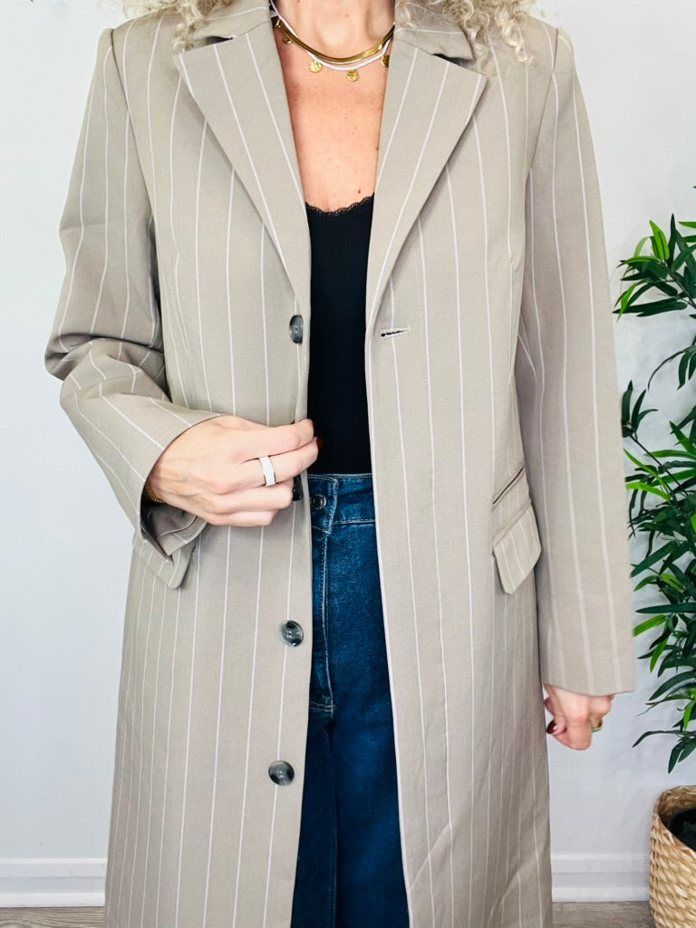 Striped Coat - Size XS