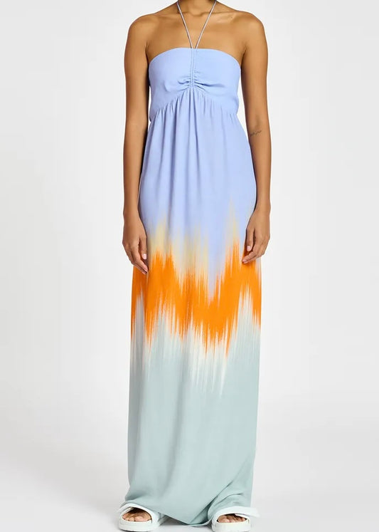 Halterneck Maxi Dress - Size 34
