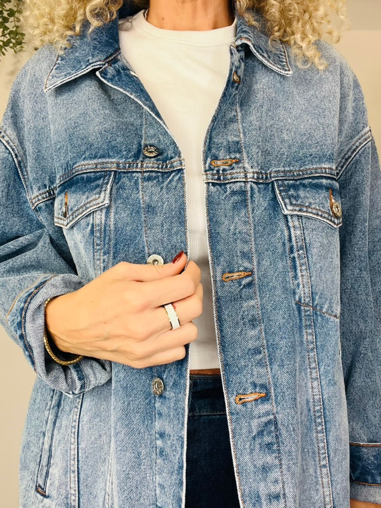 Oversized Denim Jacket - Size M