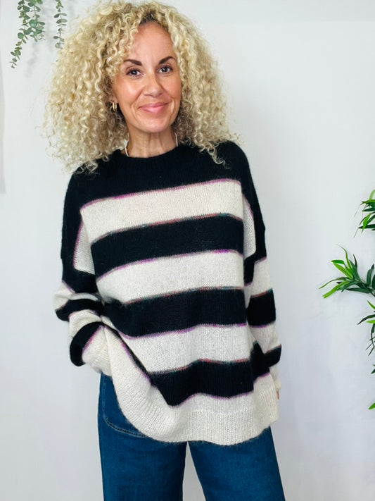 Striped Mohair Jumper - Size 36