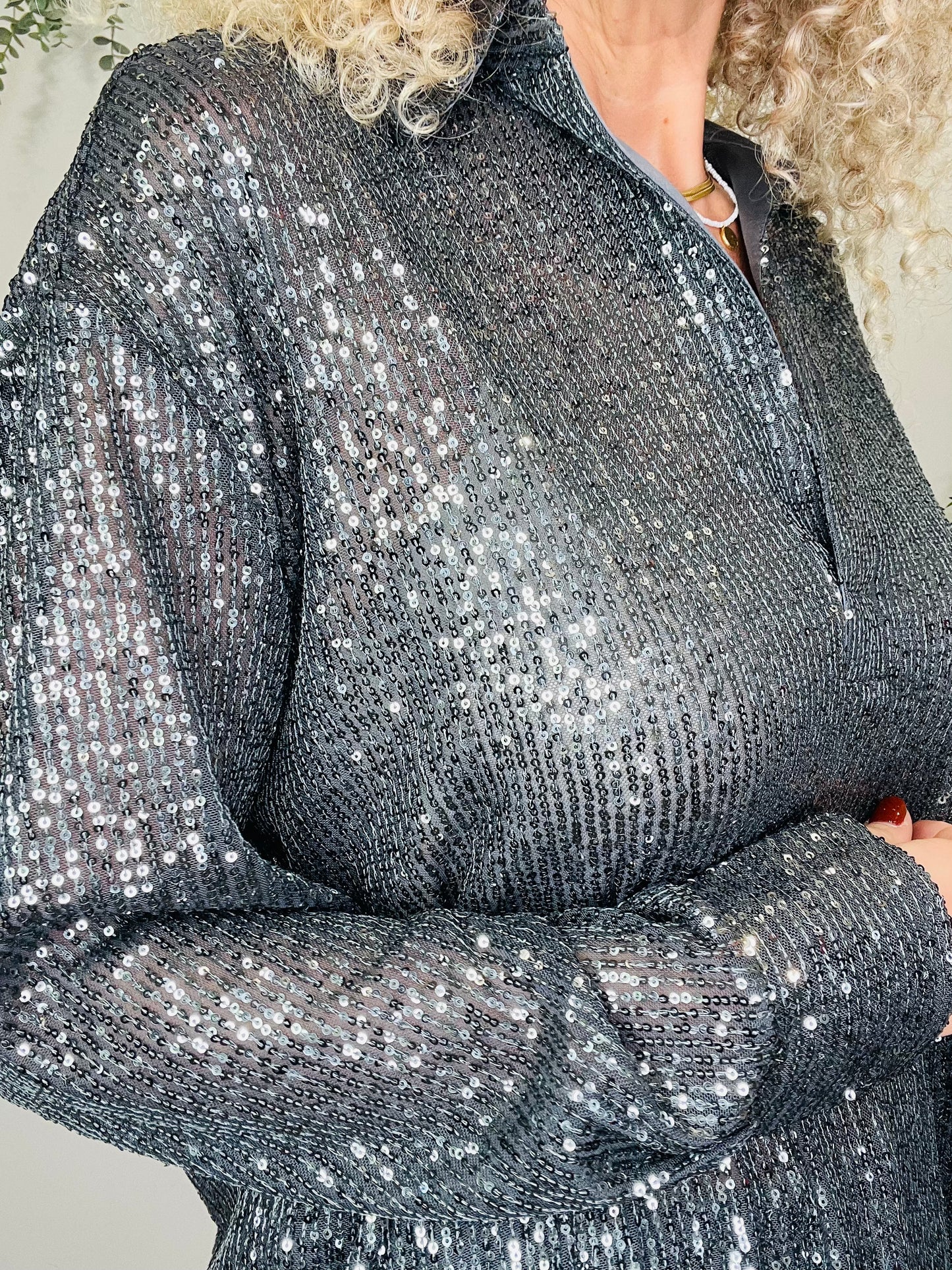 Sequin Shirt - Size S