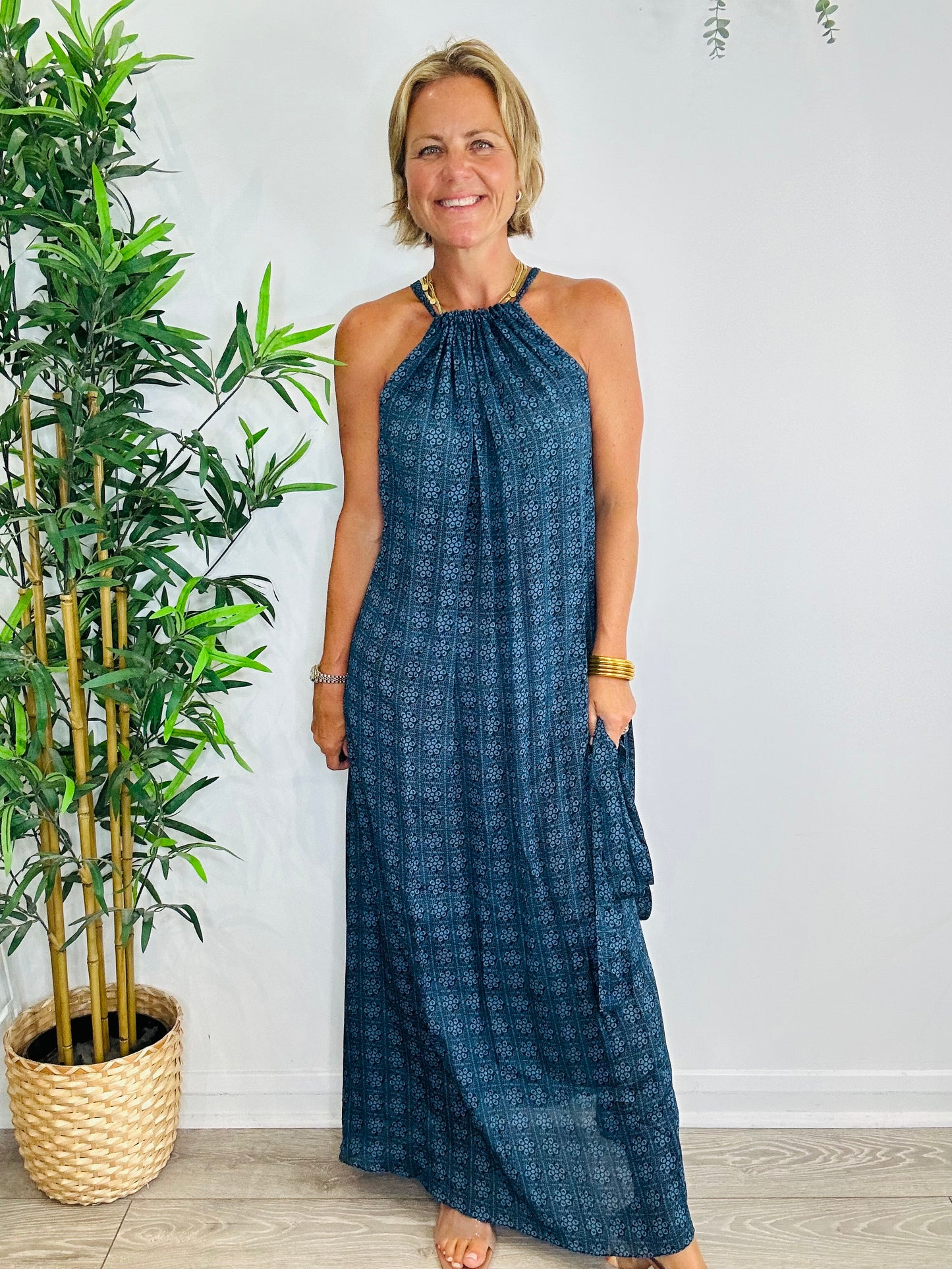 Halterneck Maxi Dress - Size XS