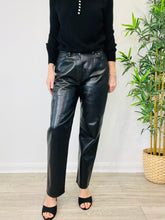 Load image into Gallery viewer, Faux Leather Trousers - Size 30
