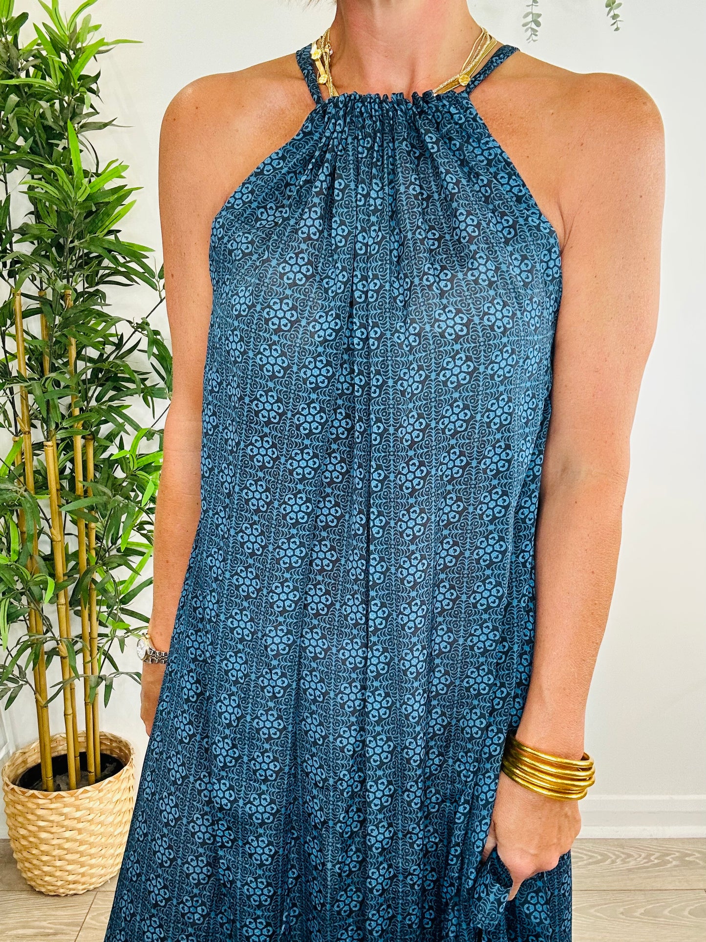 Halterneck Maxi Dress - Size XS
