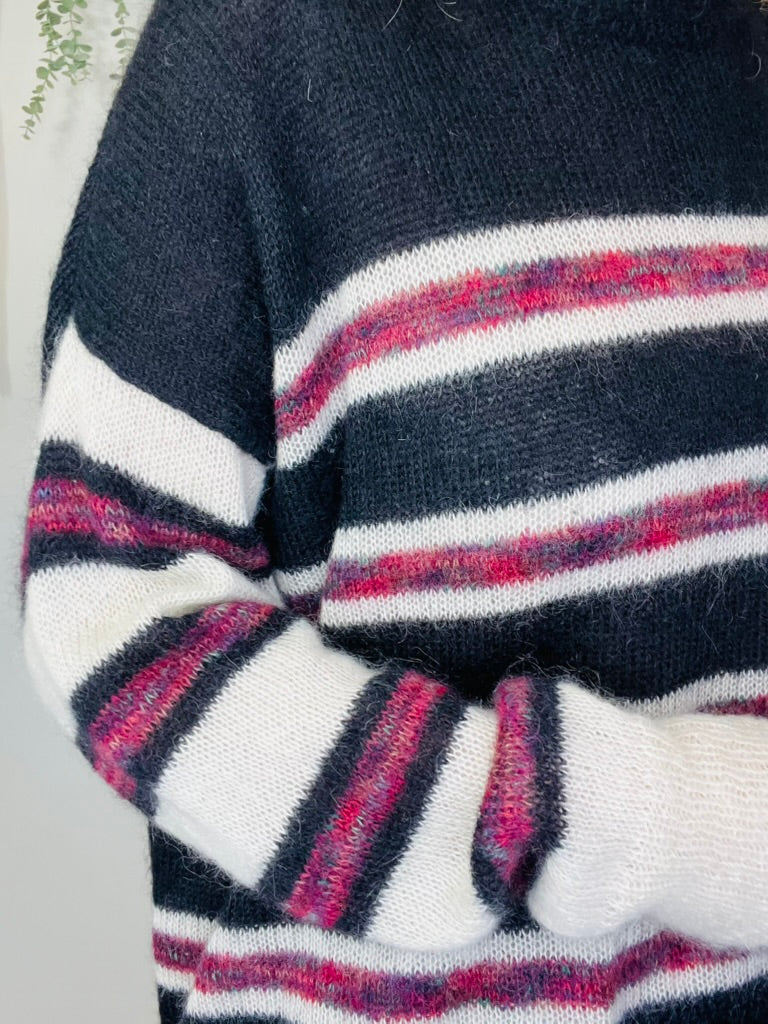 Striped Mohair Jumper - Size 38
