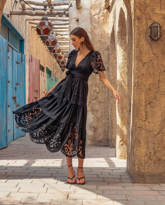 Belted Cotton Dress - Size XS