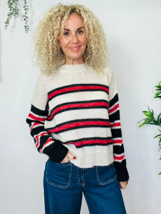 Striped Mohair Jumper - Size 38
