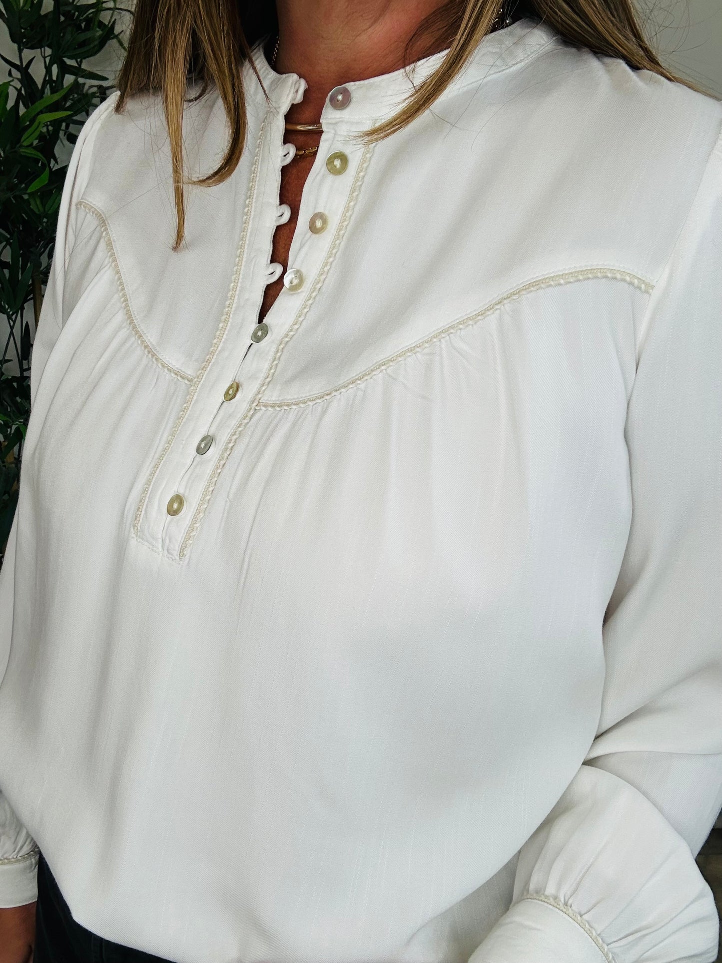 Puff Shoulder Top - Size XS
