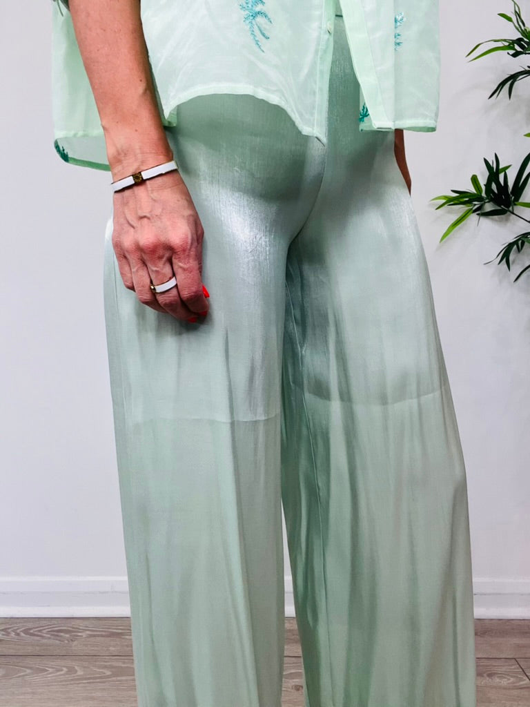 Satin Trousers - Size 8