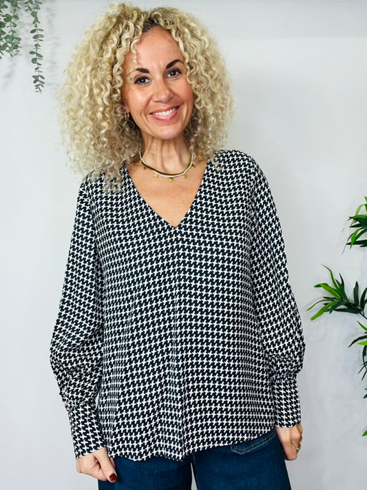 Patterned Blouse - Size L