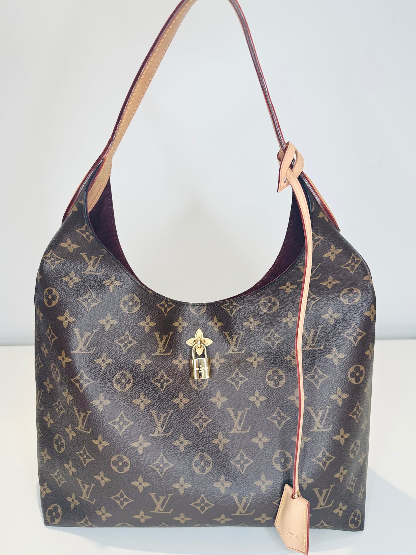 Monogram Canvas Floral Hobo Bag