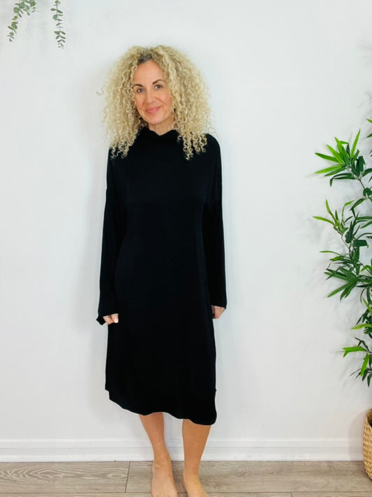 Black Midi Dress - Size 2