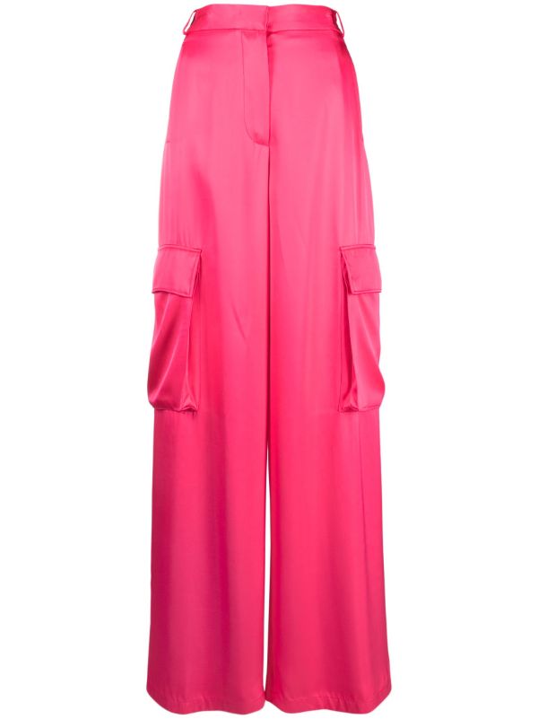 Satin Cargo Trousers - Size 40IT