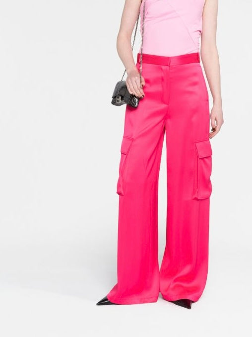 Satin Cargo Trousers - Size 40IT