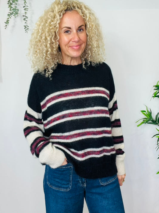 Striped Mohair Jumper - Size 38