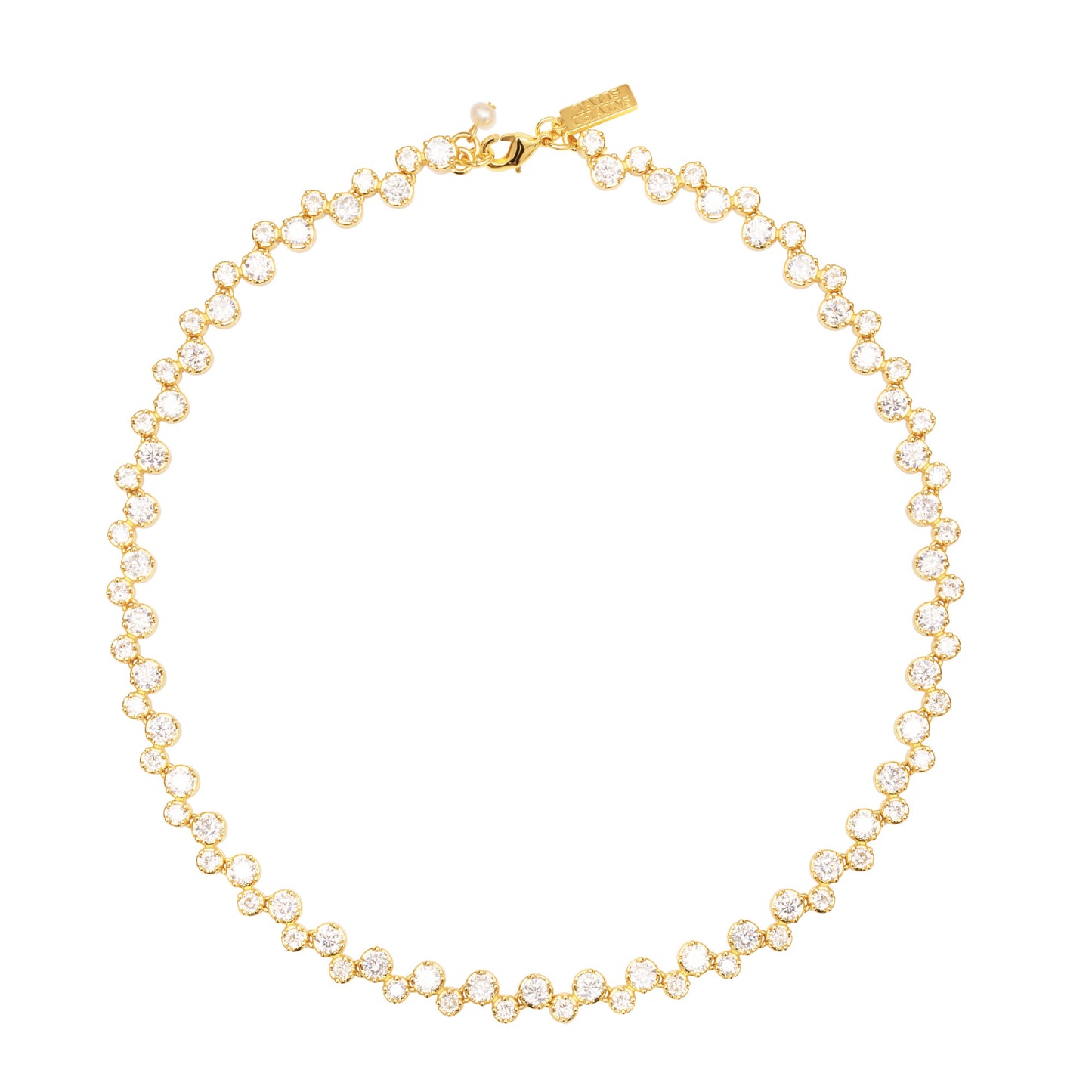 Deconstructed Tennis Necklace - Cubic Zirconia