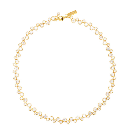 Deconstructed Tennis Necklace - Cubic Zirconia