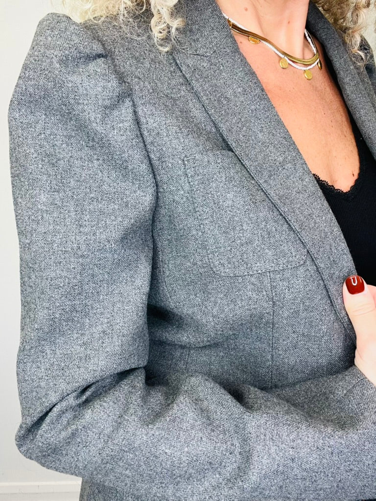 Puff Shoulder Blazer - Size 10