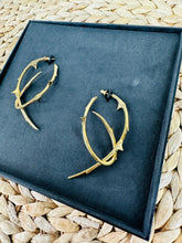 Load image into Gallery viewer, Rose Thorn Statement Hoop Earrings
