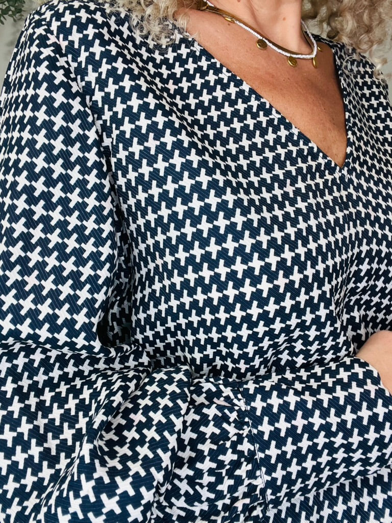 Patterned Blouse - Size L