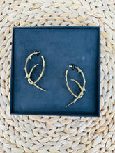 Load image into Gallery viewer, Rose Thorn Statement Hoop Earrings
