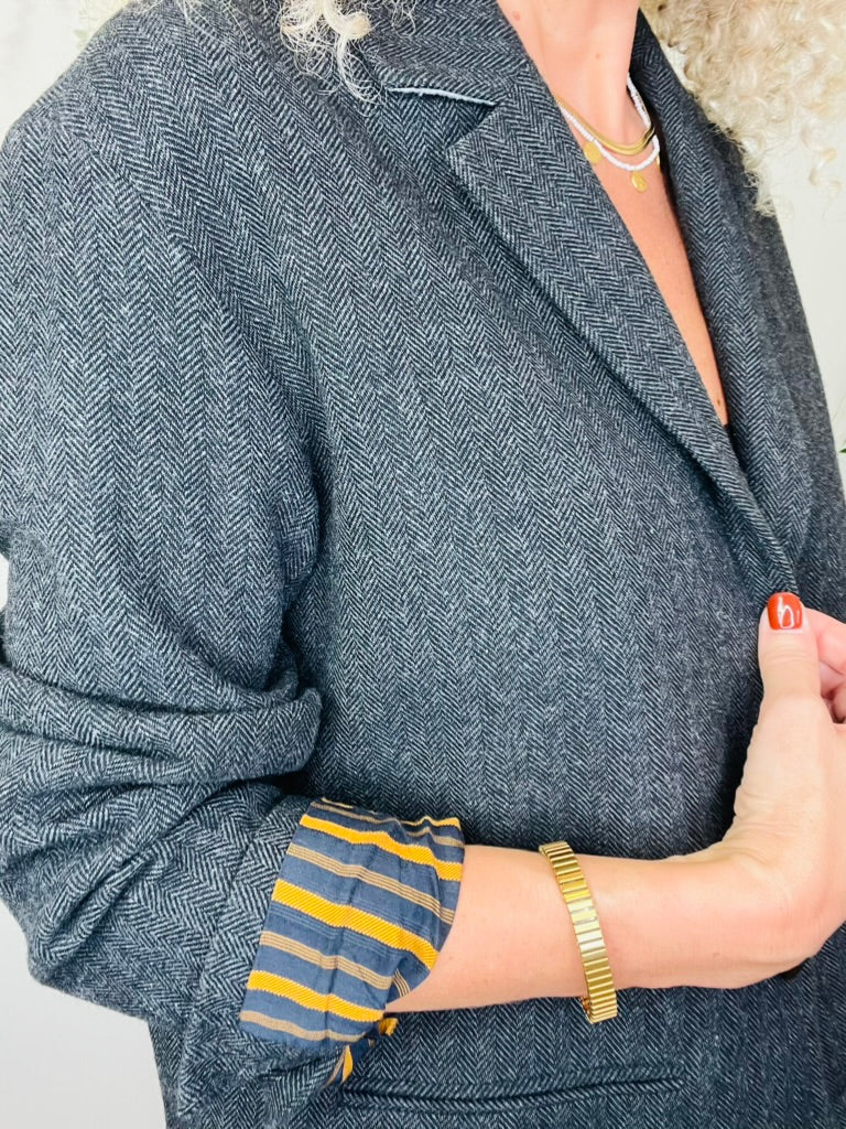 Herringbone Blazer - Size 38