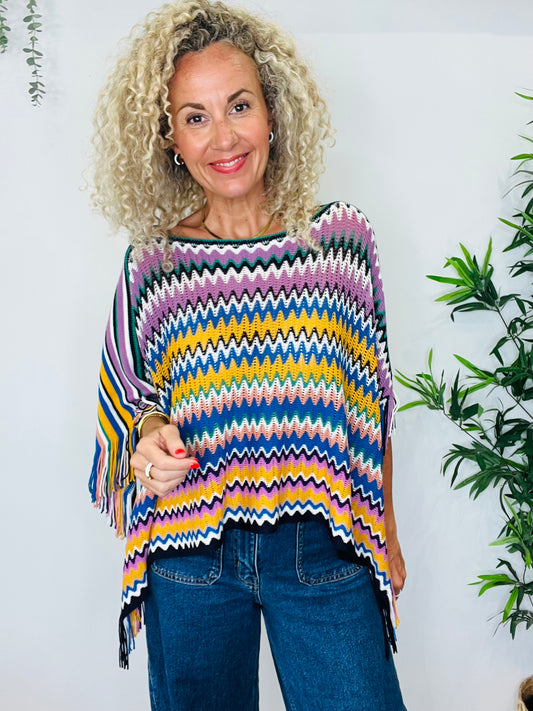 Fringed Poncho - O/S