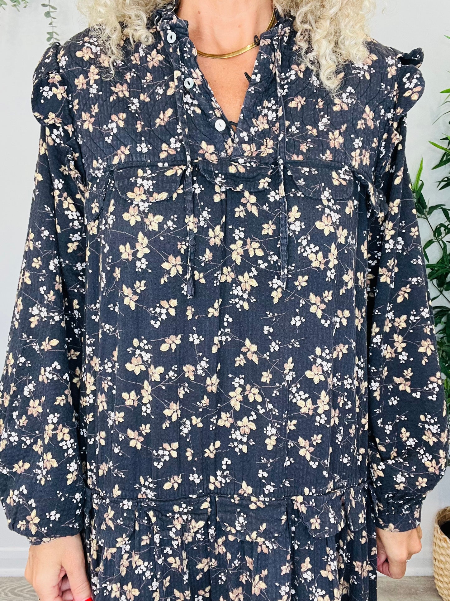 Tiered Floral Dress - Size 40