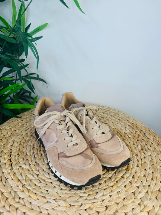 Rockstud Suede Trainers - Size 40