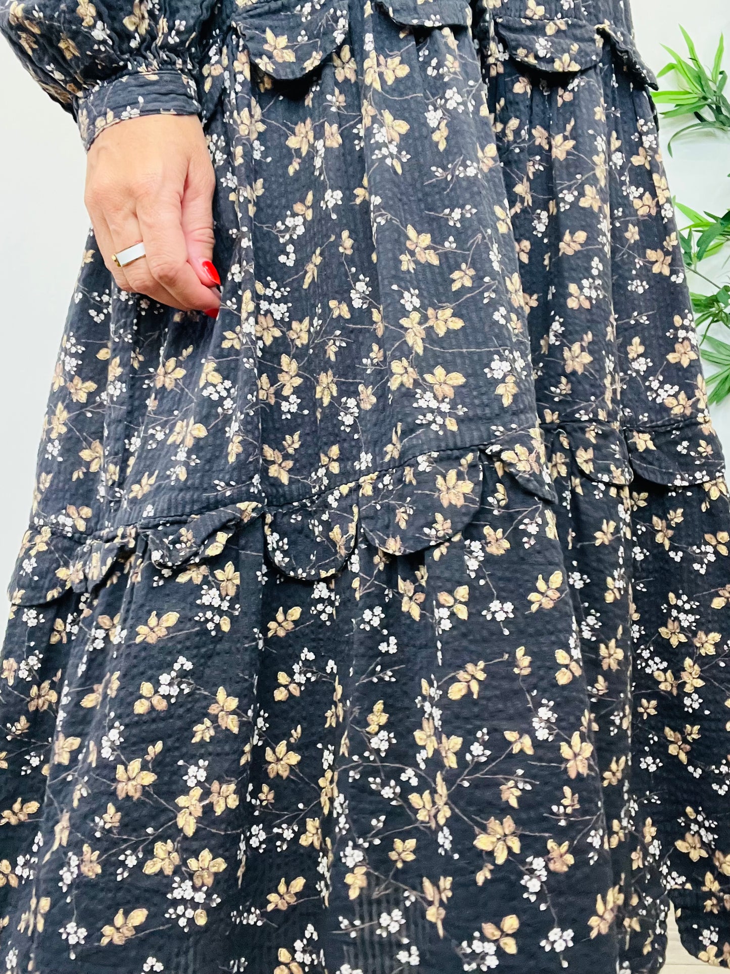 Tiered Floral Dress - Size 40
