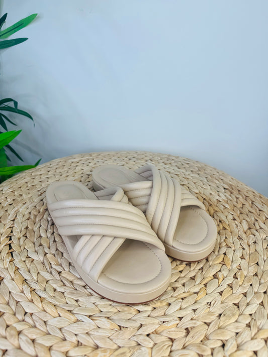 Leather Slides - Size 39.5
