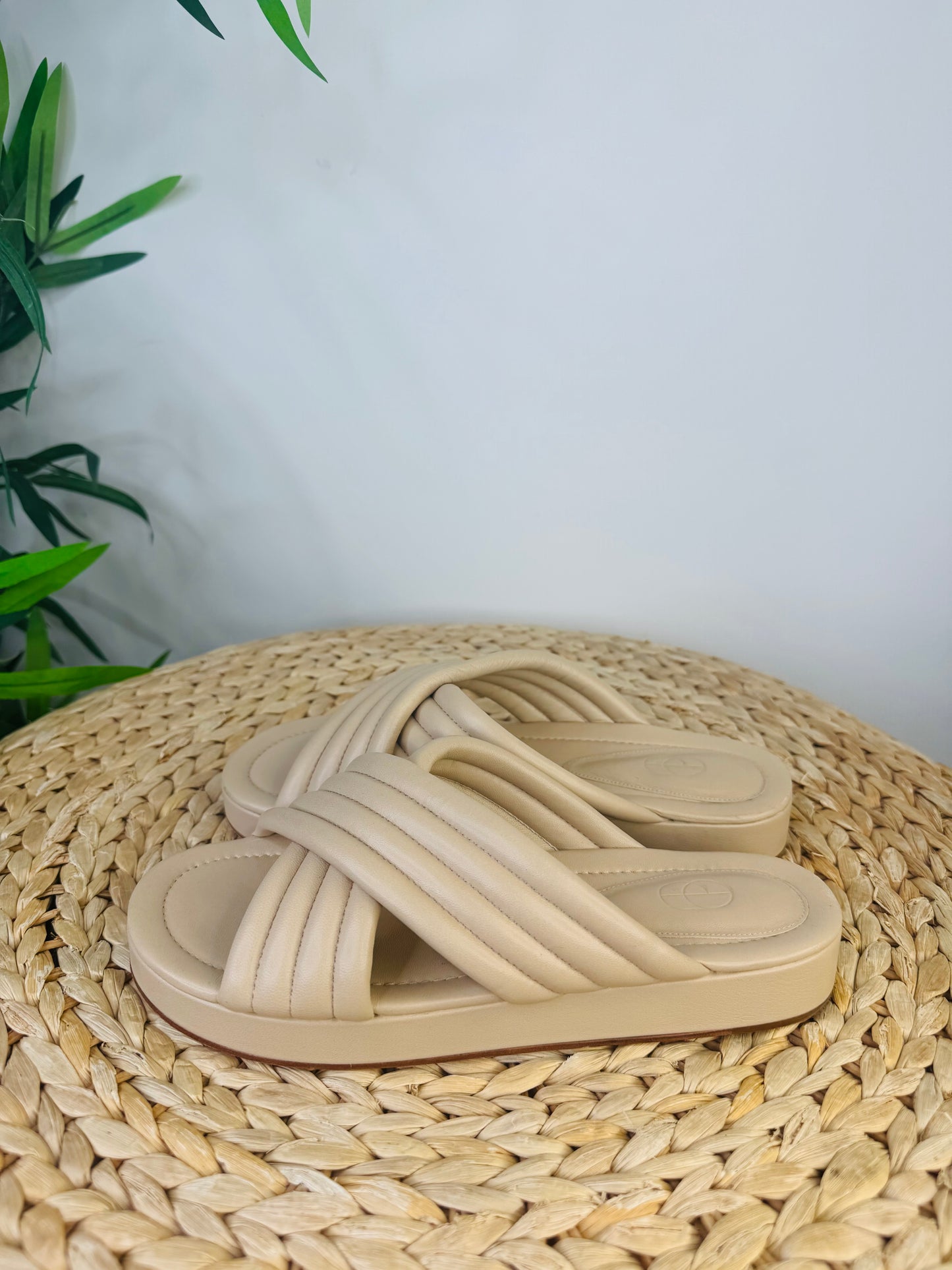 Leather Slides - Size 39.5