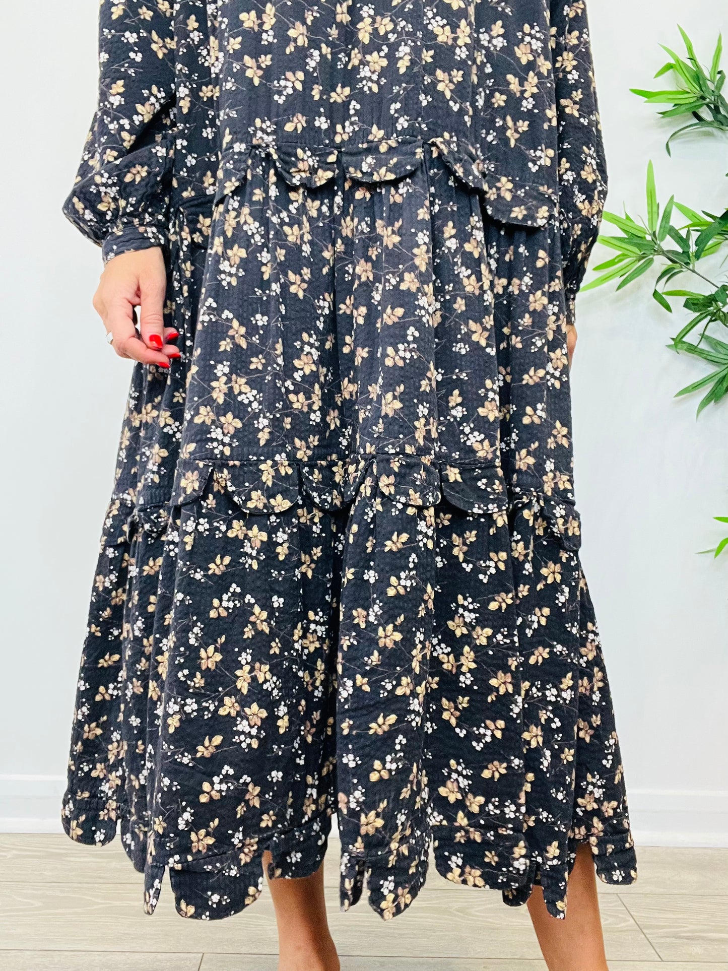 Tiered Floral Dress - Size 40