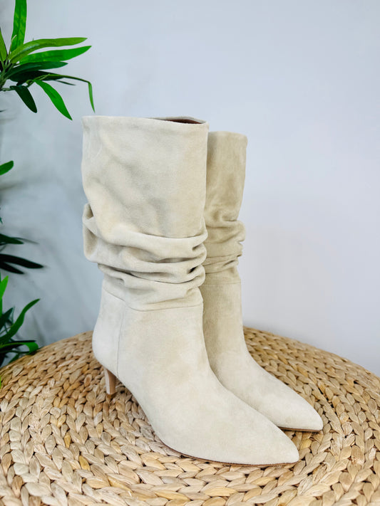 Slouchy Suede Boots - Size 36