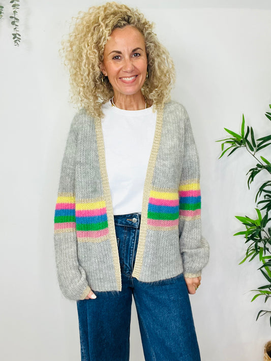 Mohair Striped Cardigan - Size M/L