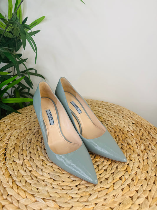 Saffiano Leather Pumps - Size 40