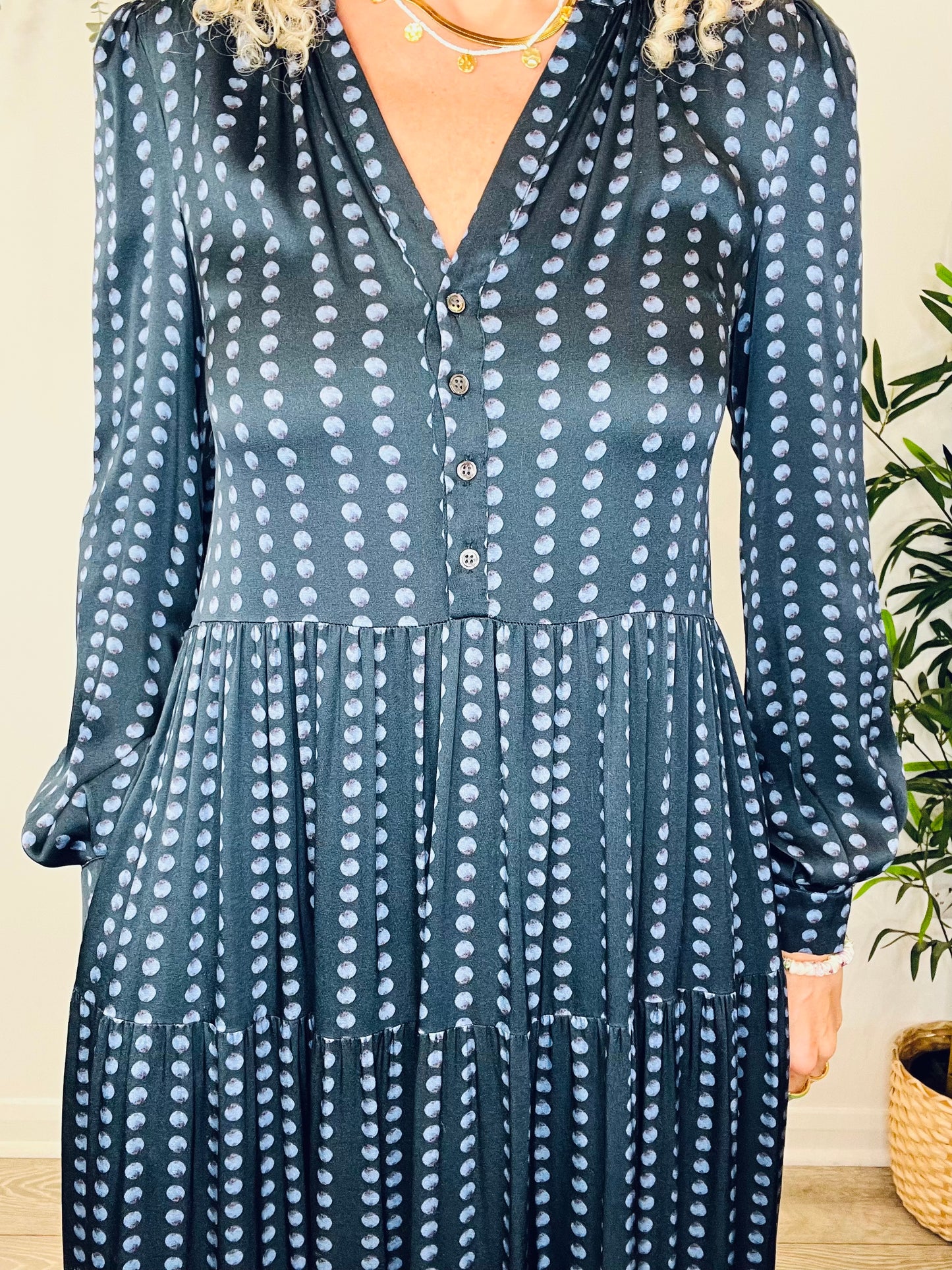 Tiered Silk Dress - Size XS
