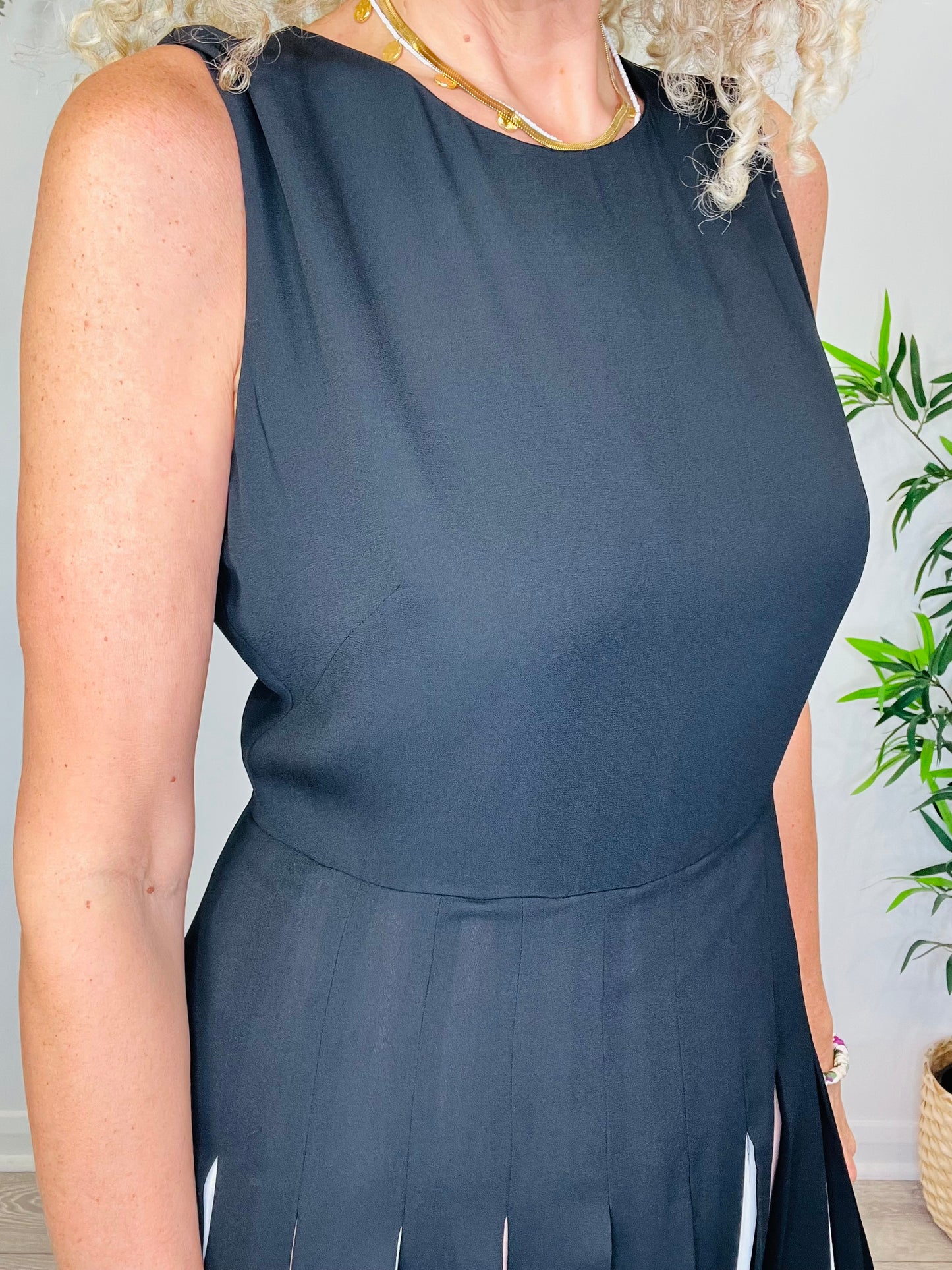 Pleated Midi Dress - Size 10