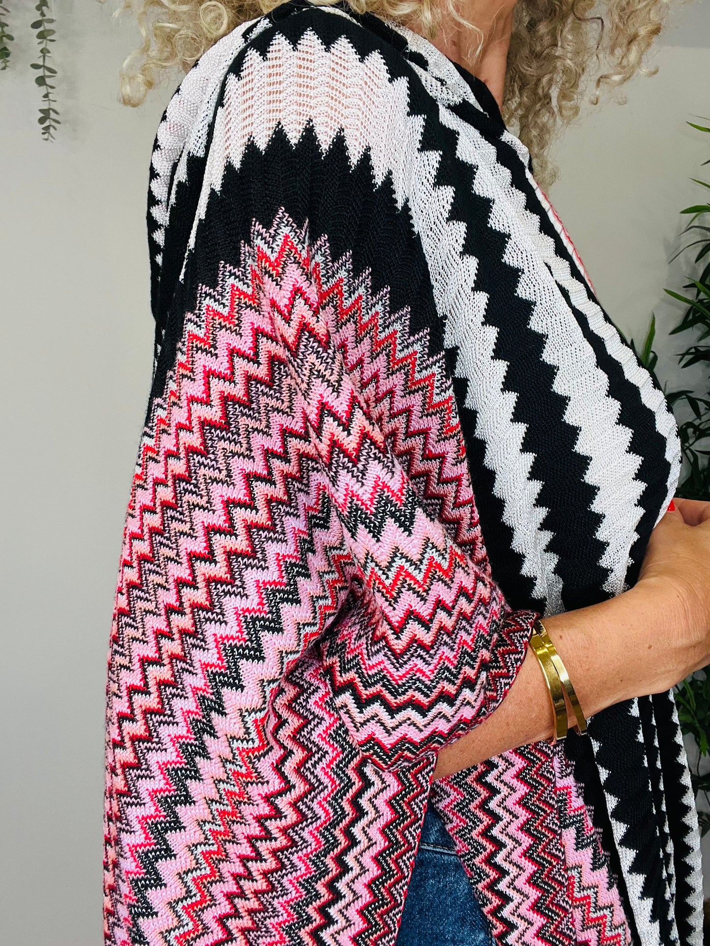 Fringed Hooded Poncho - O/S