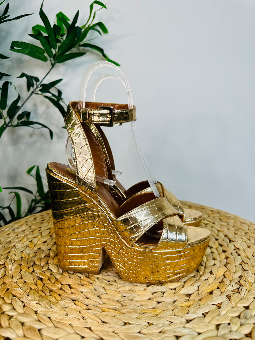 Gold Platform Heels - Size 38