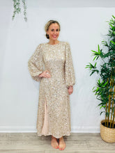 Load image into Gallery viewer, Long Sequin Dress - Size S
