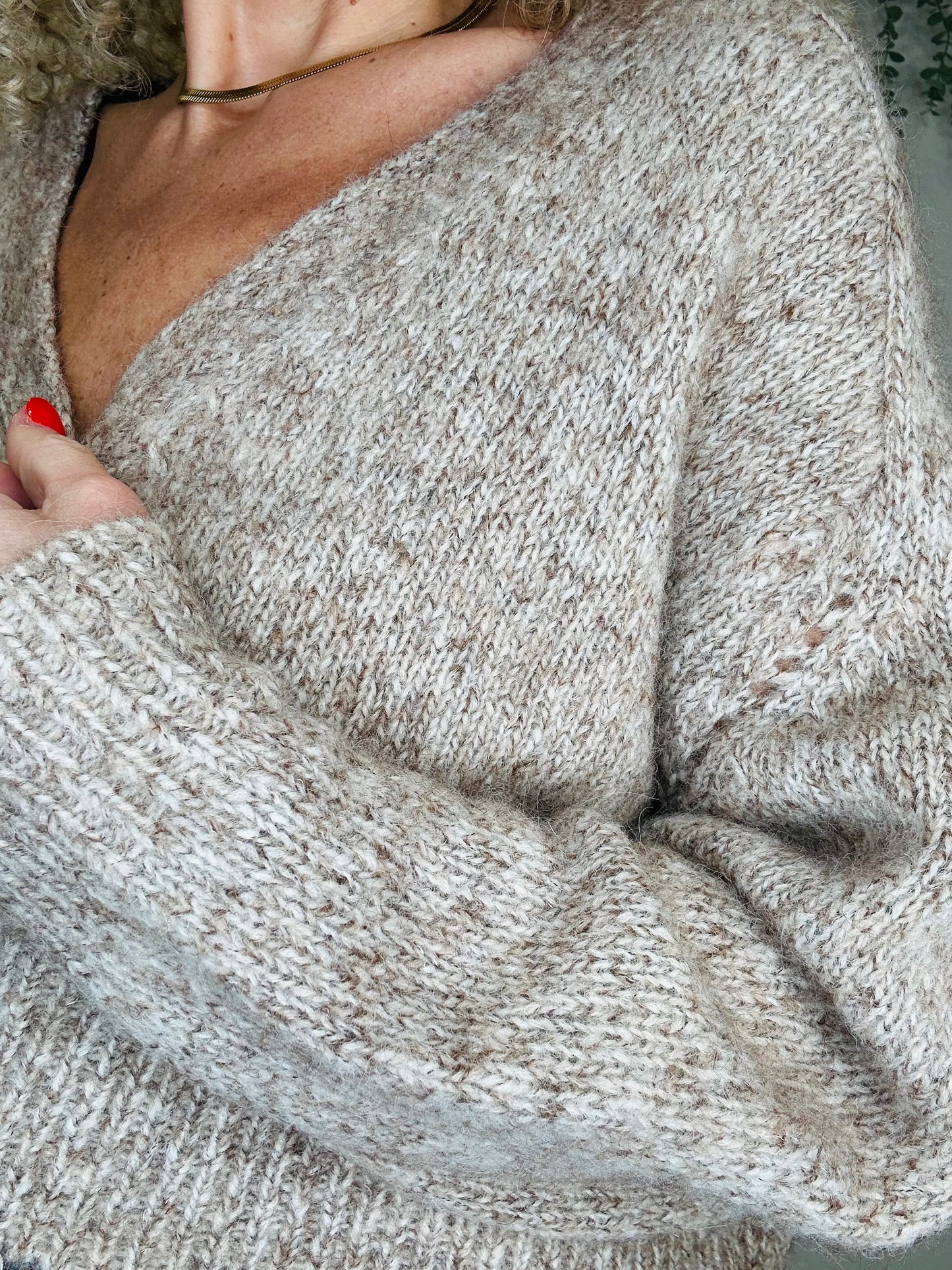 Cropped Knitted Cardigan - Size XS