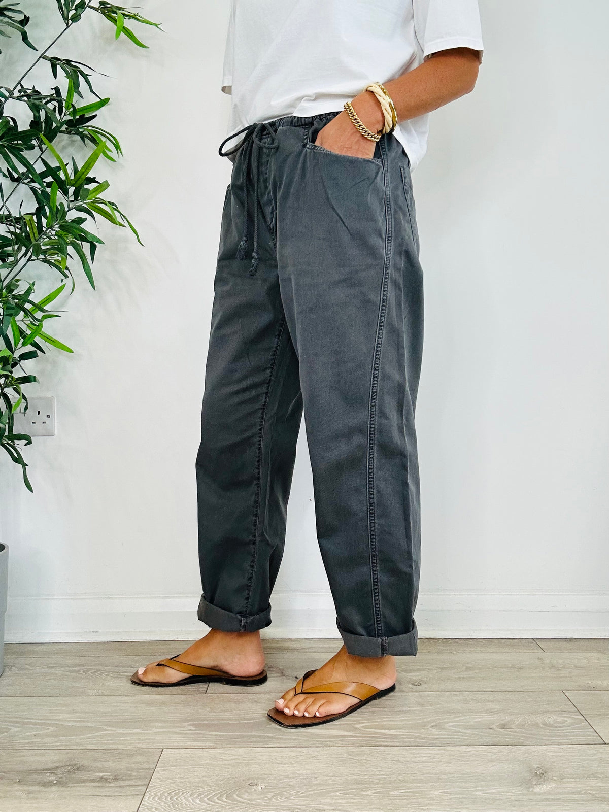 Baxter Cotton Trousers - Size L
