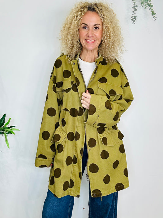 Polka Dot Utility Jacket - Size L