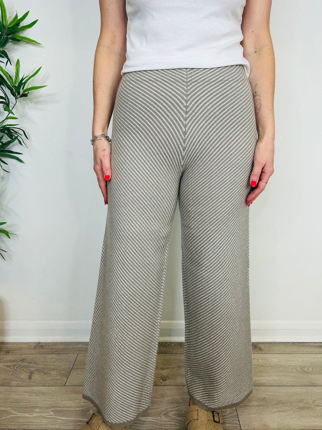 Twill Knit Trousers - Size S