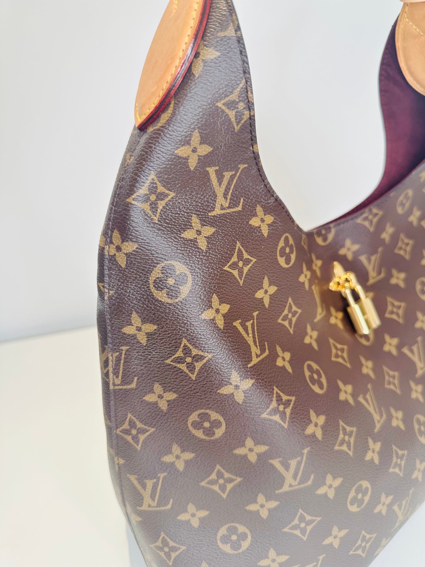 Monogram Canvas Floral Hobo Bag